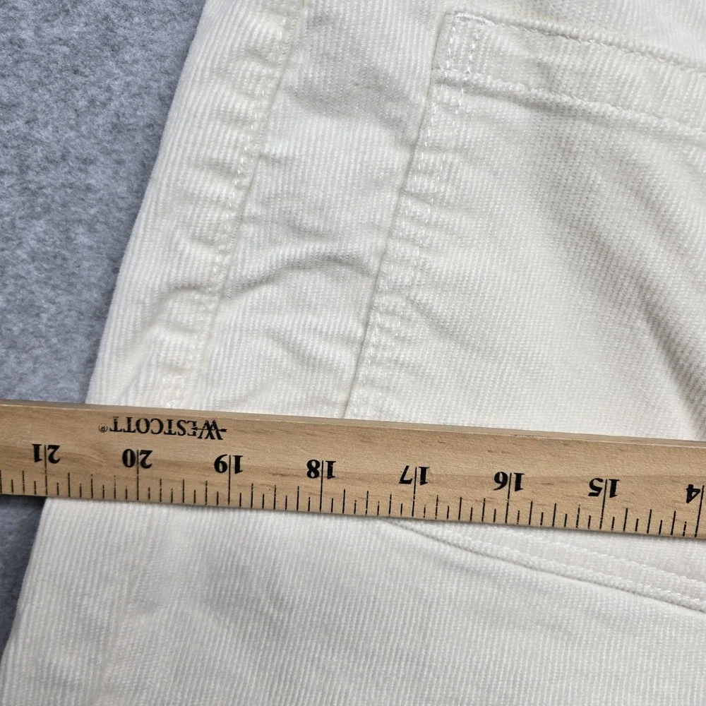 GAP Pants Womens 16R 33 White 70s‎ Flare High Rise Corduroy Stretch Pockets